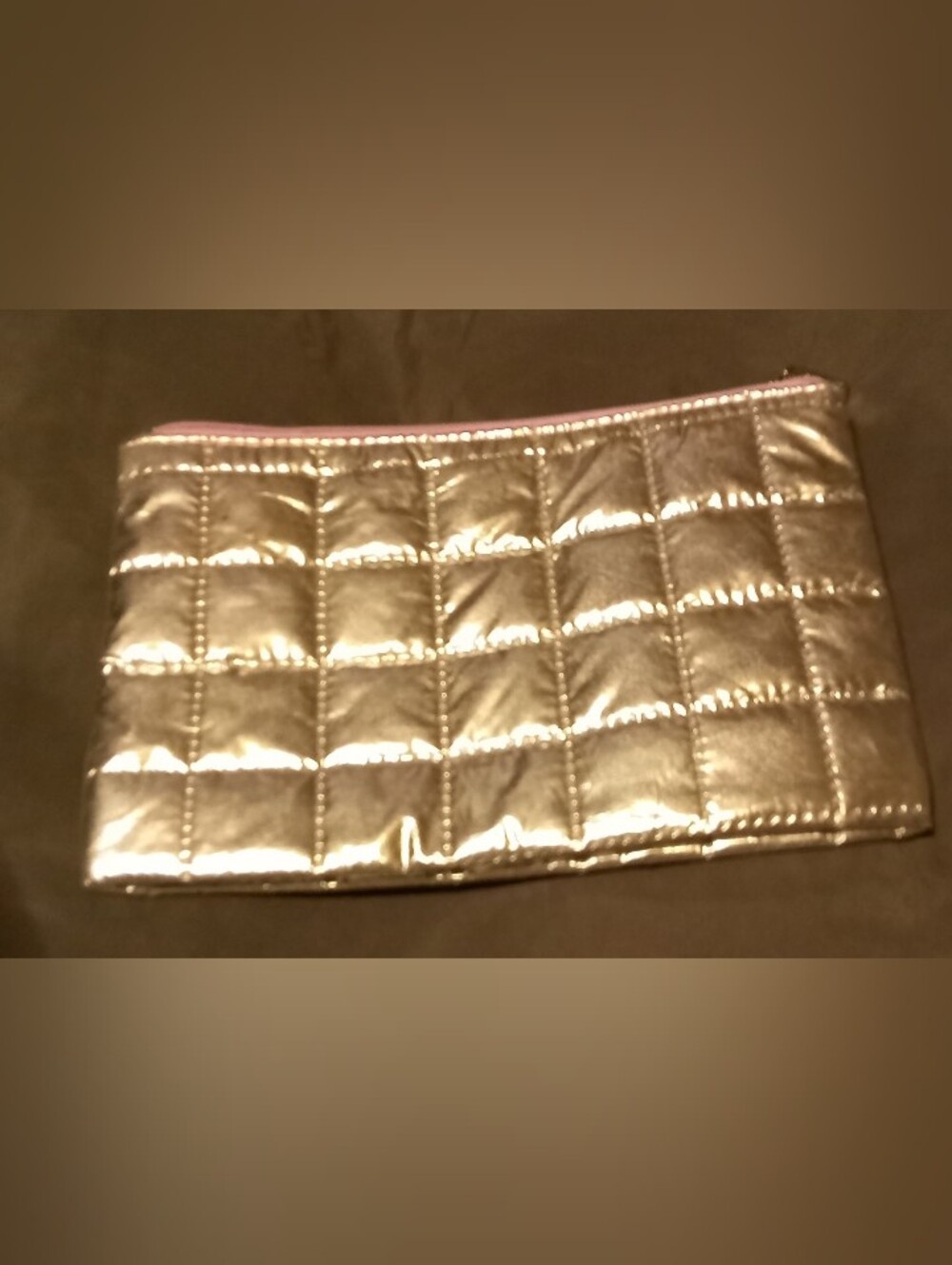 Clinique Metallic Puffer Makeup Bag & Prestige Cosmetics Bundle